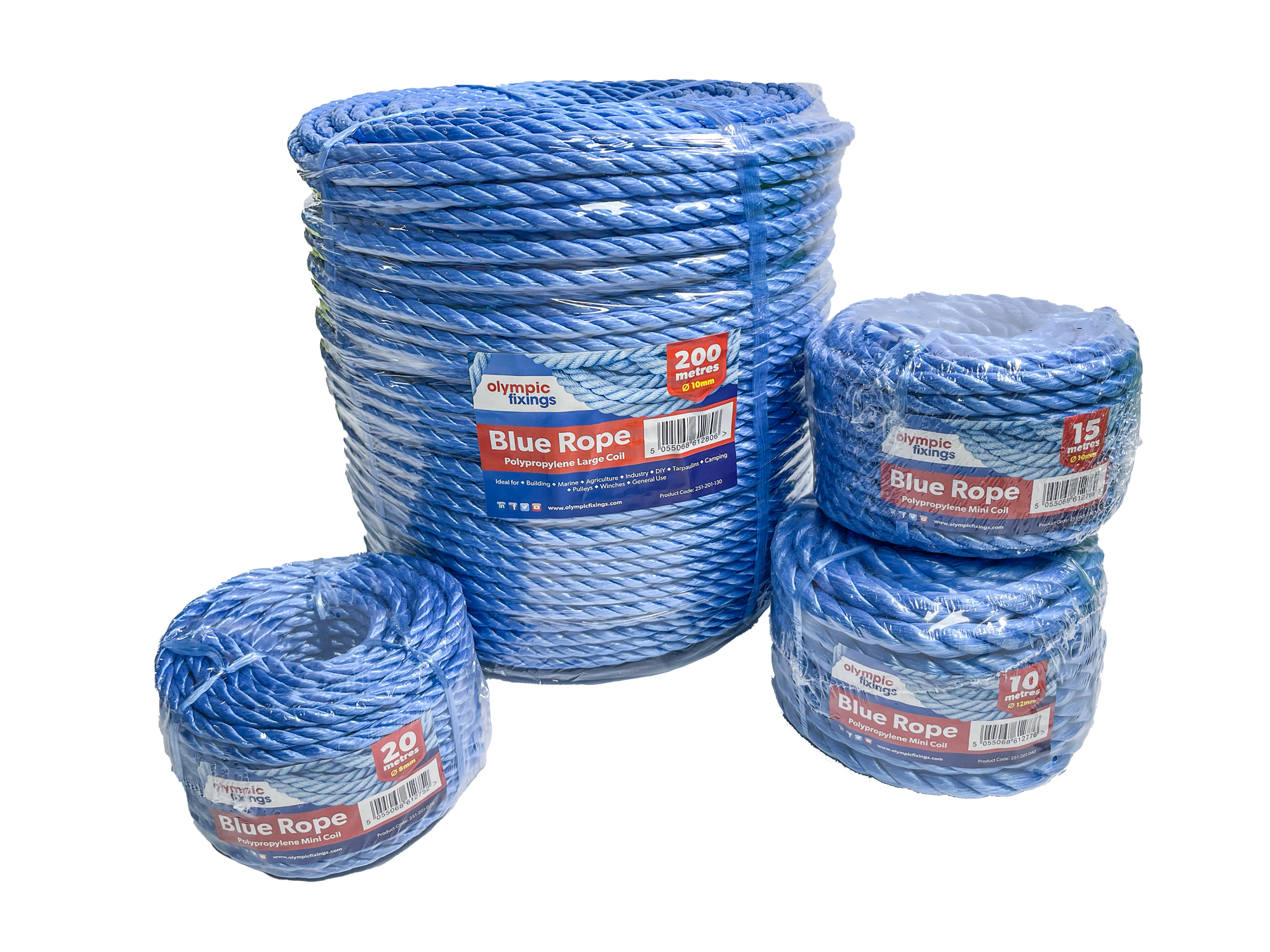 Olympic Blue Polypropylene Rope