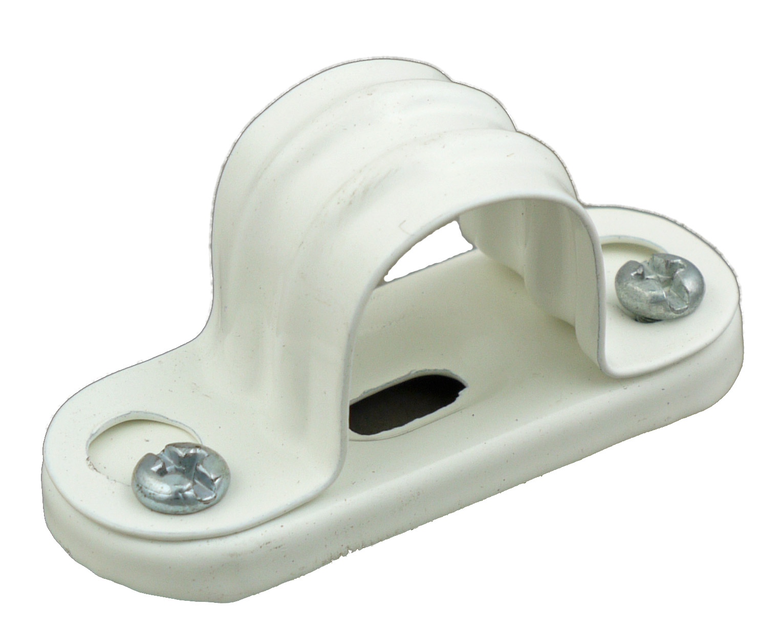 10 x White Steel Spacer Bar Saddles for 25mm Conduit Conforms to New Fire Regs